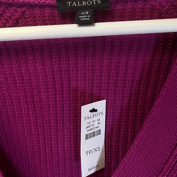 NWT Talbots Cardigan Violet. Various sizes available. - Picture 4 of 12